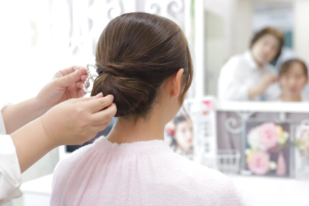 奈良市・大和郡山市・天理市_ヘアセット_当日支度_訪問着レンタル